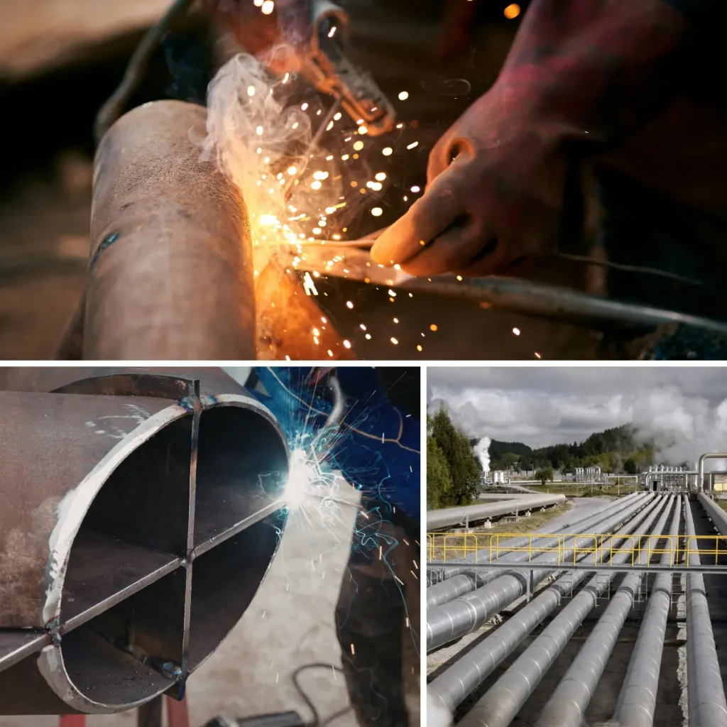 Piping fabrication and installation works including cutting, fitting and welding
