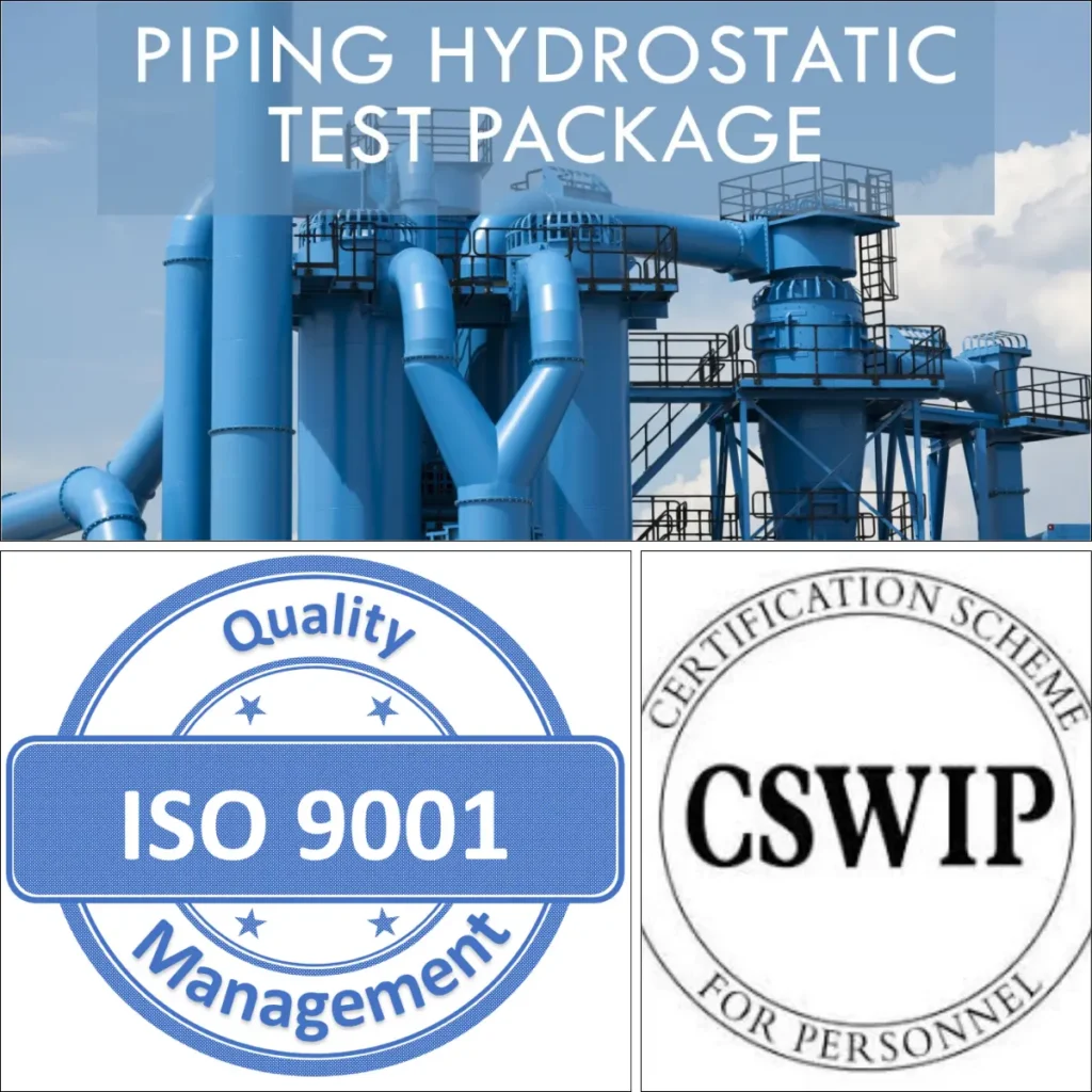QAQC documentation and inspection records for piping and mechanical works