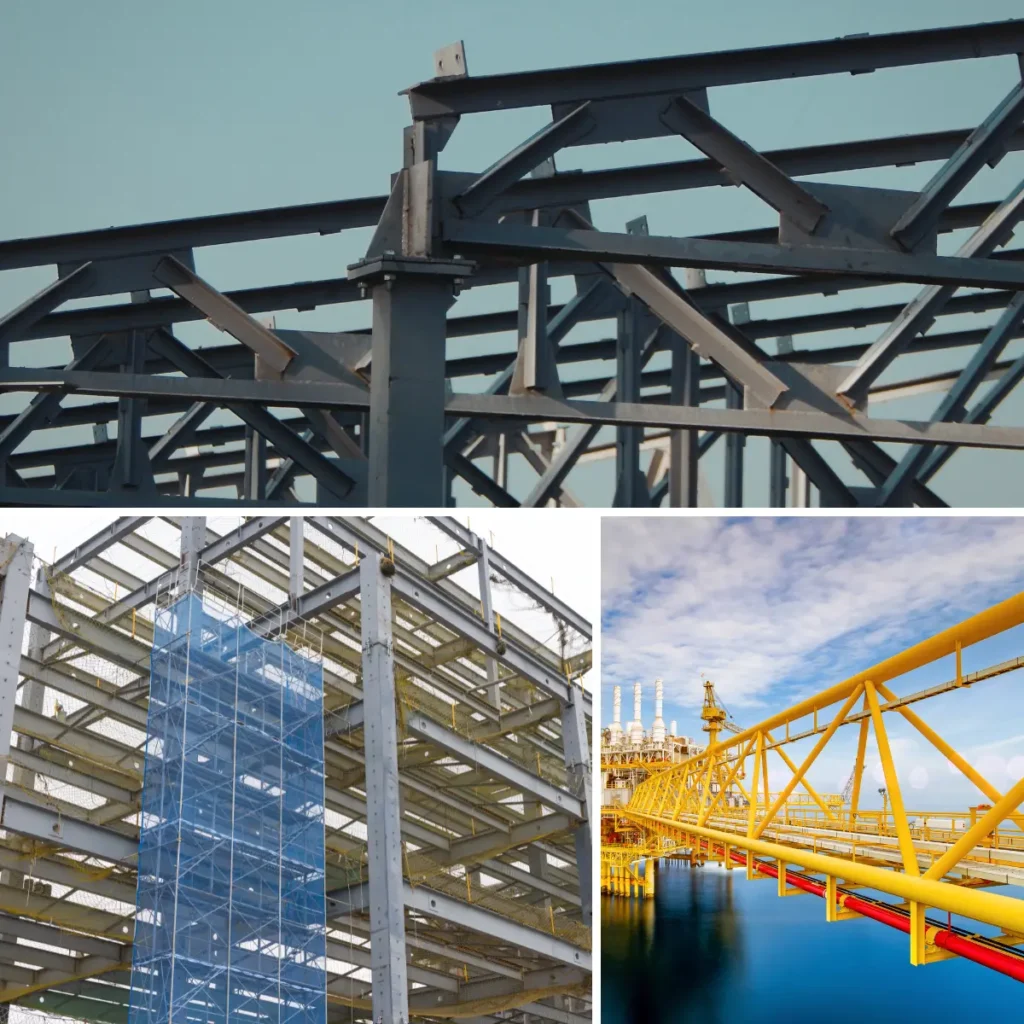 Structural steel fabrication and erection works including installation and assembly on site